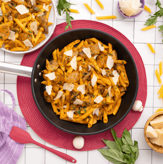 Creamy Penne in Rosée with Mild Italian Sausage