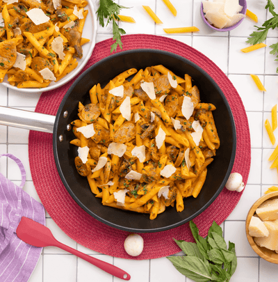 Creamy Penne in Rosée with Mild Italian Sausage