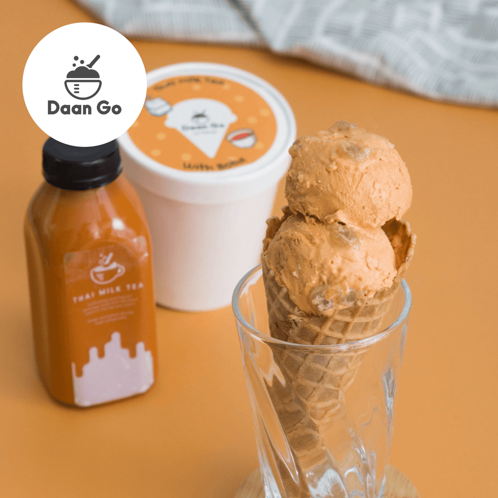 Hong Kong Milk Tea with Boba Ice Cream