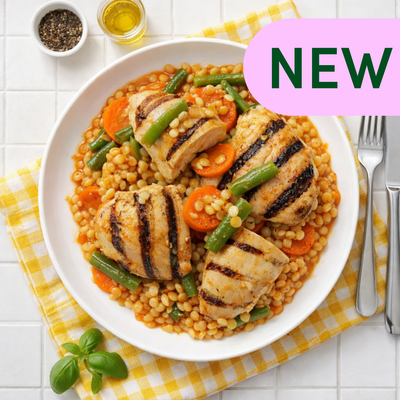 Grilled Chicken & Tomato Pearl Couscous
