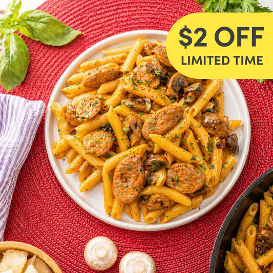 Creamy Penne in Rosée with Mild Italian Sausage
