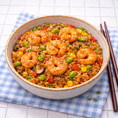 Spicy Shrimp Rice Bowl