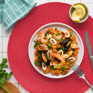 
                  
                    Spanish Saffron Infused Seafood Paella
                  
                